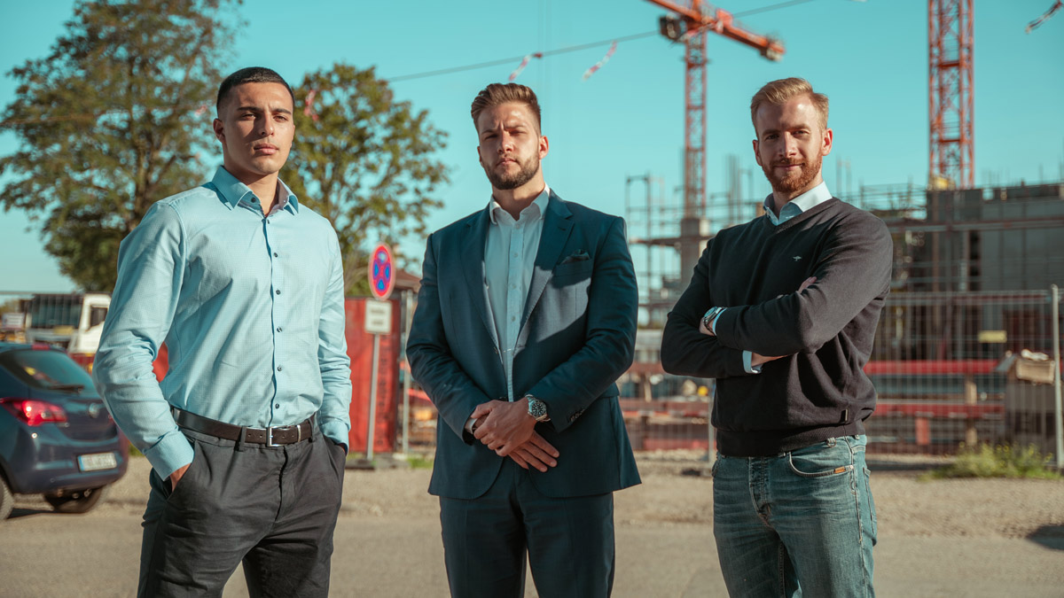 Nikolai Hültenschmidt, Kerem Ercan und Christoph Dimanski von der Local4Local Marketing GmbH