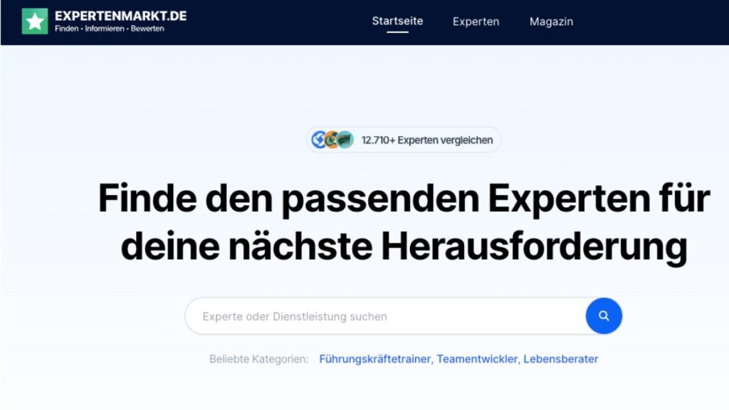 Experten Expertenmarkt.de ist mehr als ein Bewertungsportal für Experten